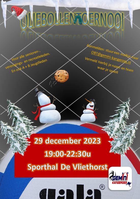 Oliebollentoernooi op 29 december!